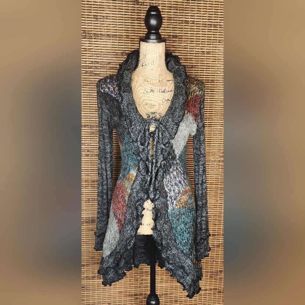 Chic Multicolor Knit Cardigan